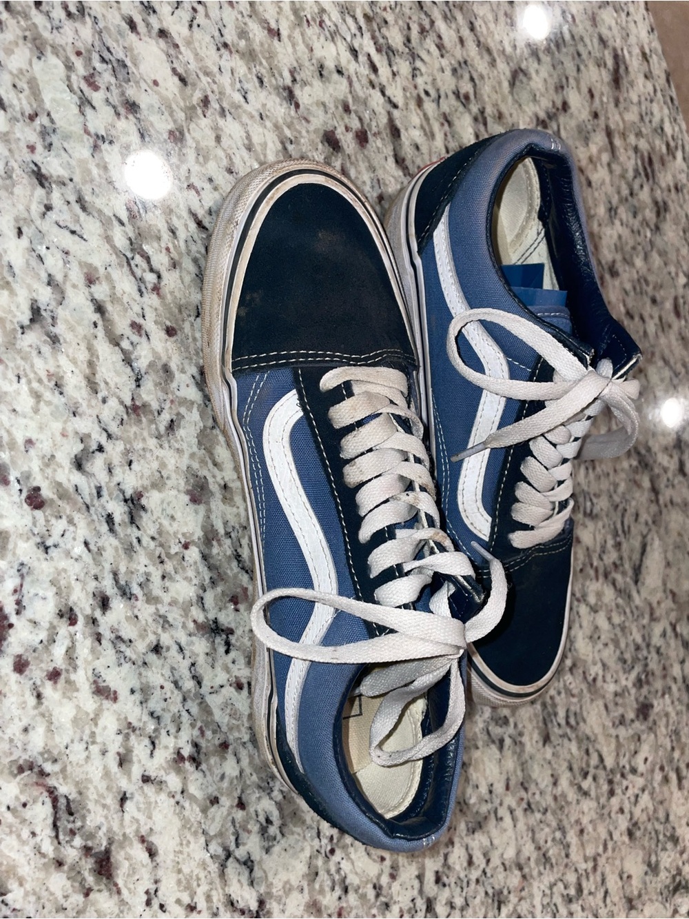 Vans Old Skool Blue and Black Low Top Sneakers